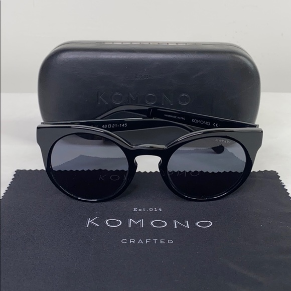 Komono Sunglasses Lulu Glossy Black cat eye main image 8